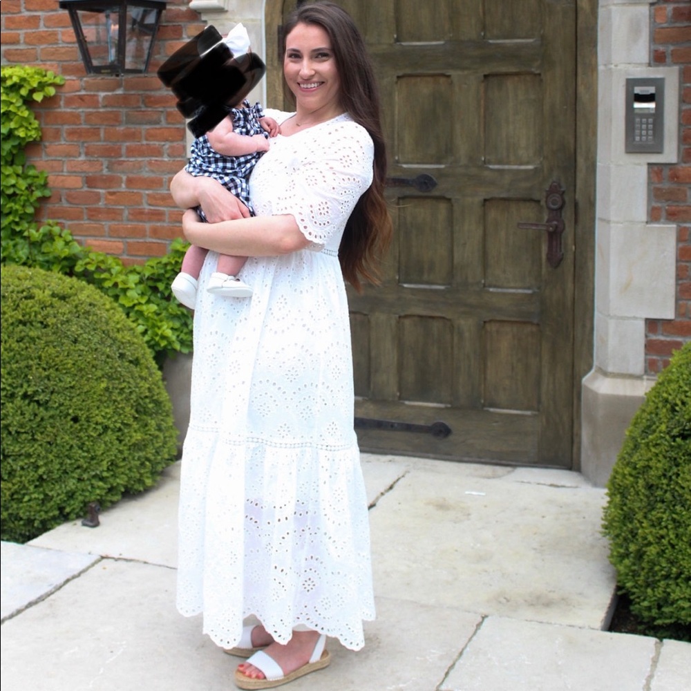 Eyelet maxi dress